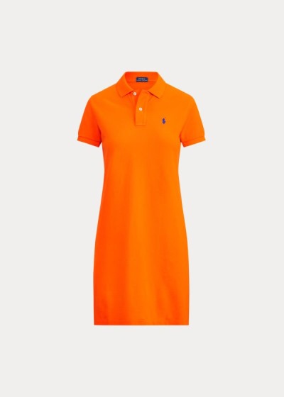 Vestidos Polo Polo Ralph Lauren Mujer Naranjas - Cotton Mesh - GINVH6259